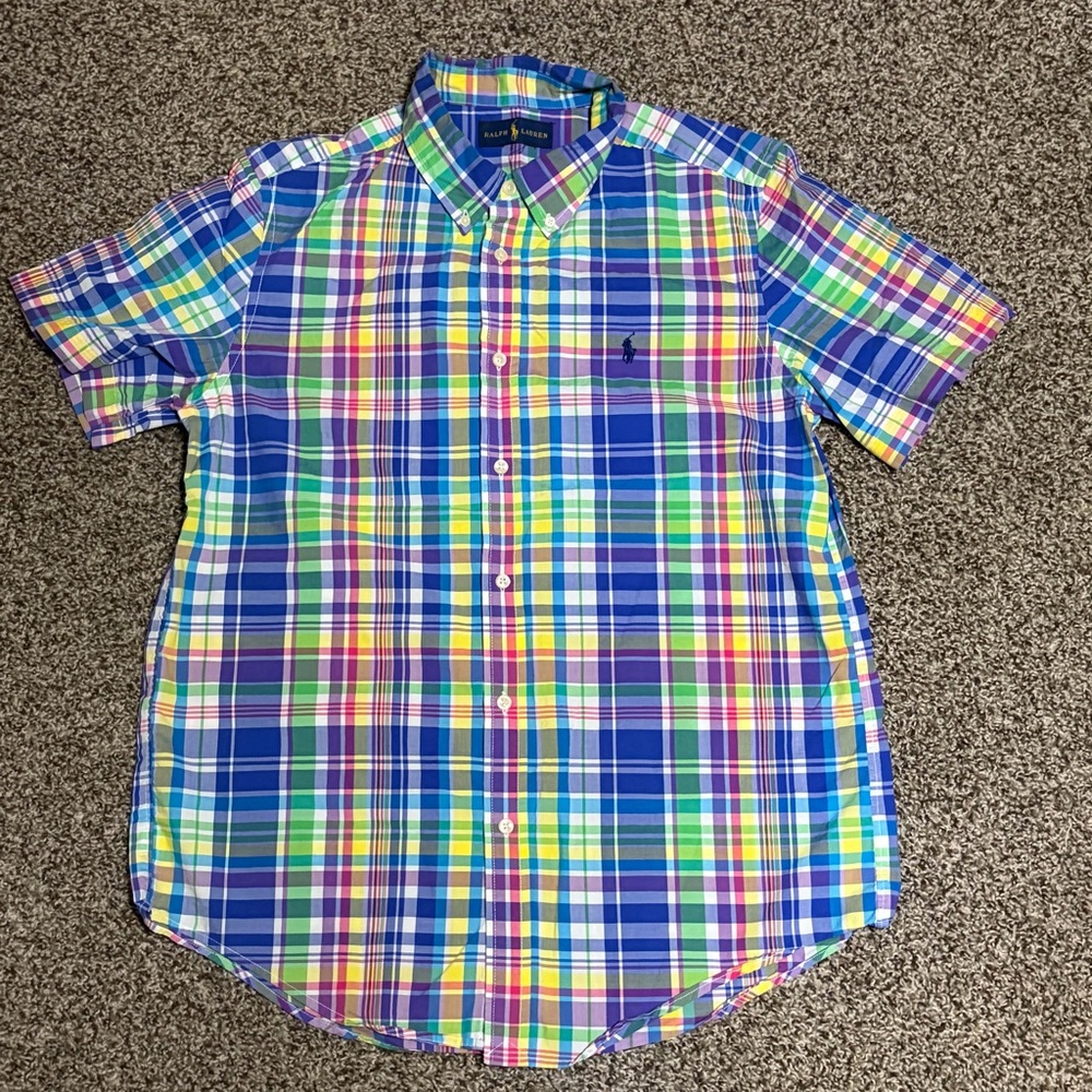 Ralph Lauren Colorful Plaid Button-Down Shirt